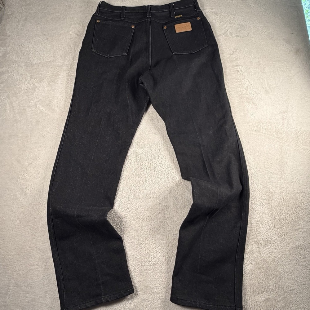 Vintage Wrangler USA Black Jeans Womens 18x32 High Rise Straight Leg 13MWZMK